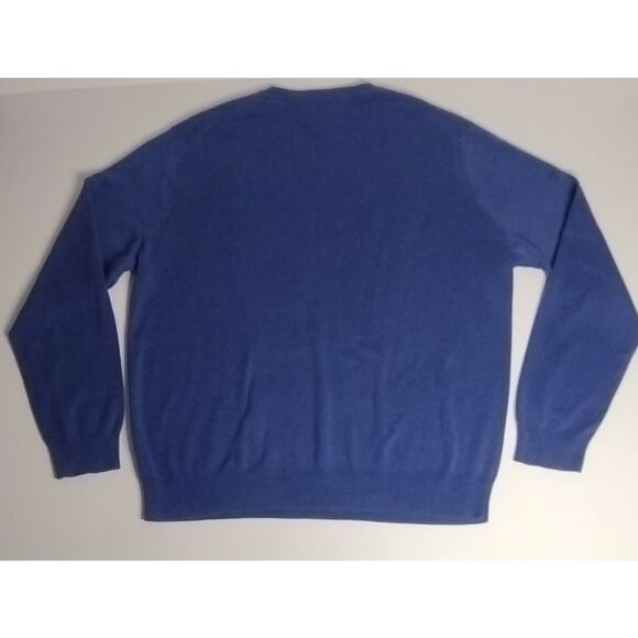 Polo Ralph Lauren Men’s XXL 100% Pima Cotton V-Neck Sweater Heather Blue - Picture 4 of 10